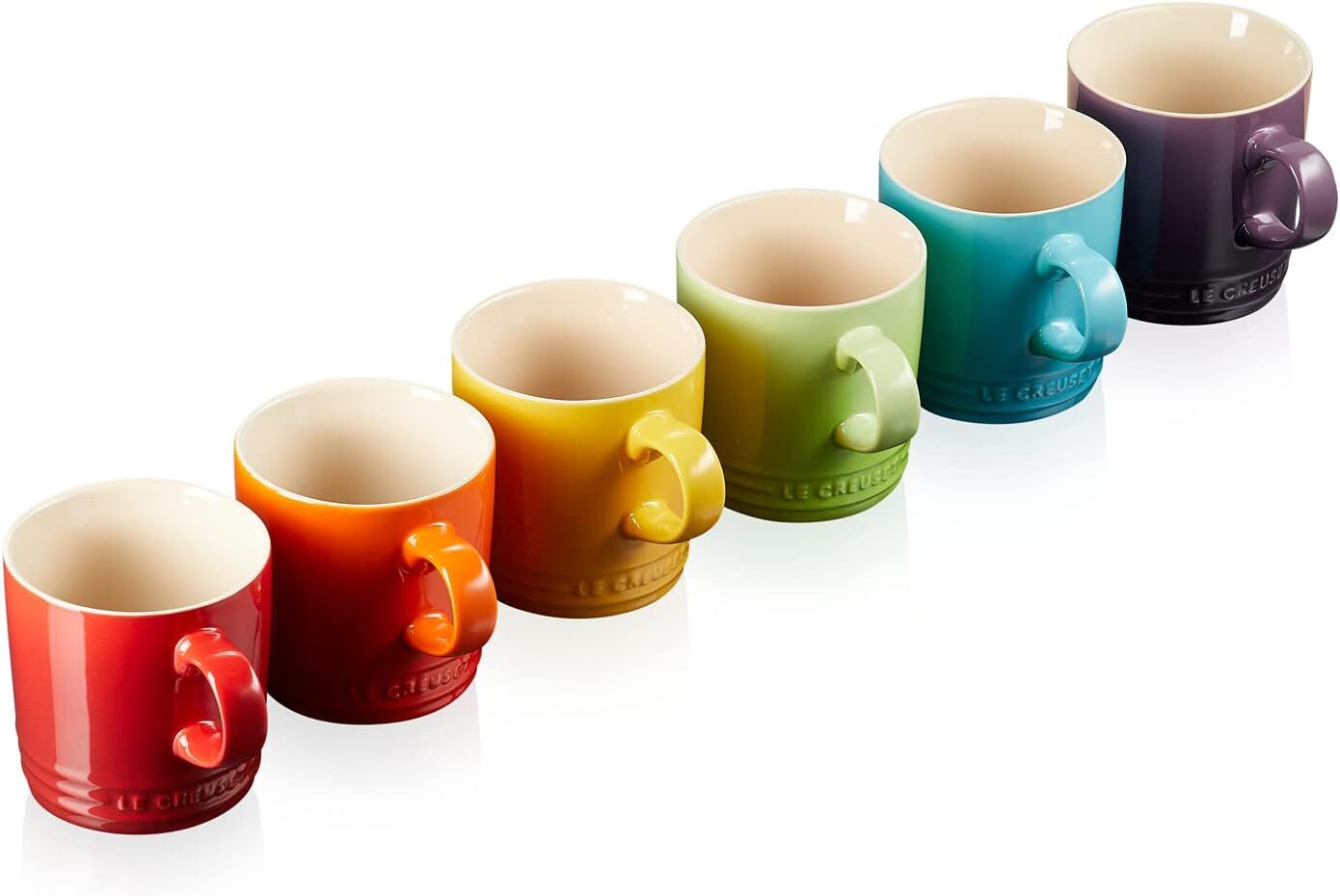 Le Creuset Becher 350 ml 6er Set Regenbogenfarben