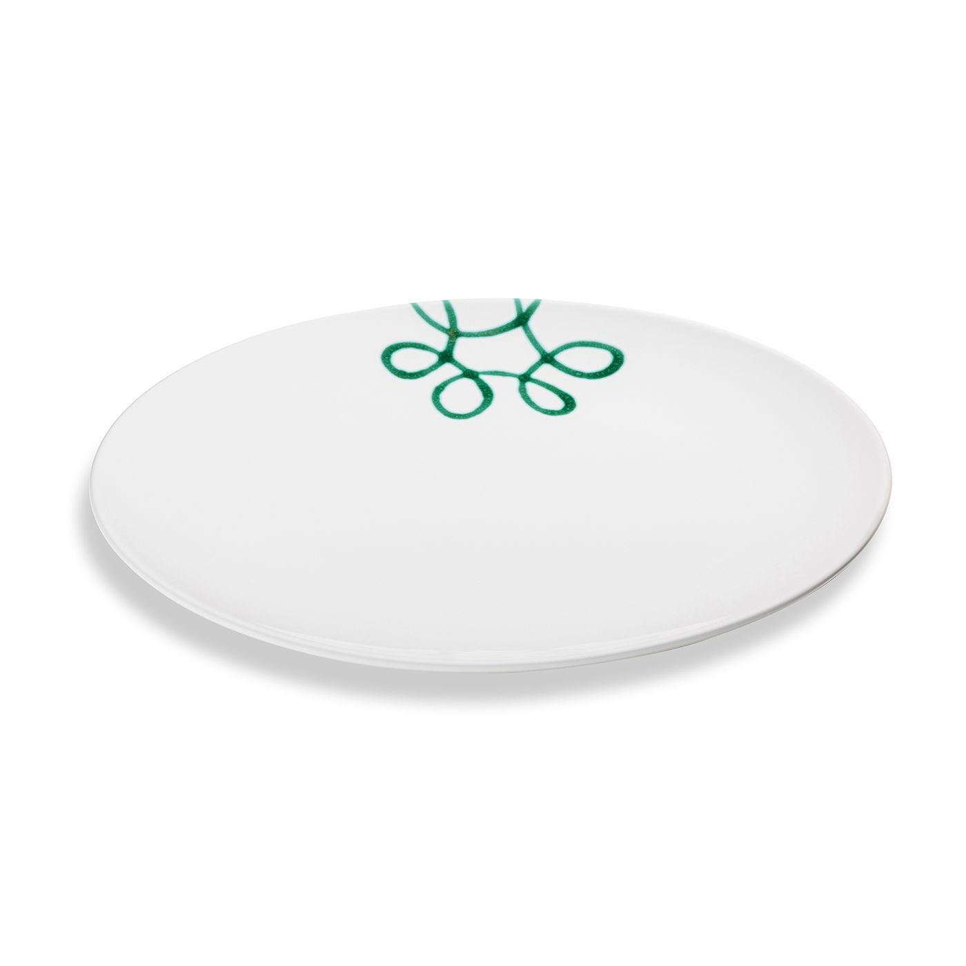 Gmundner Keramik Pur Geflammt Grün, Platte oval (33x26cm)