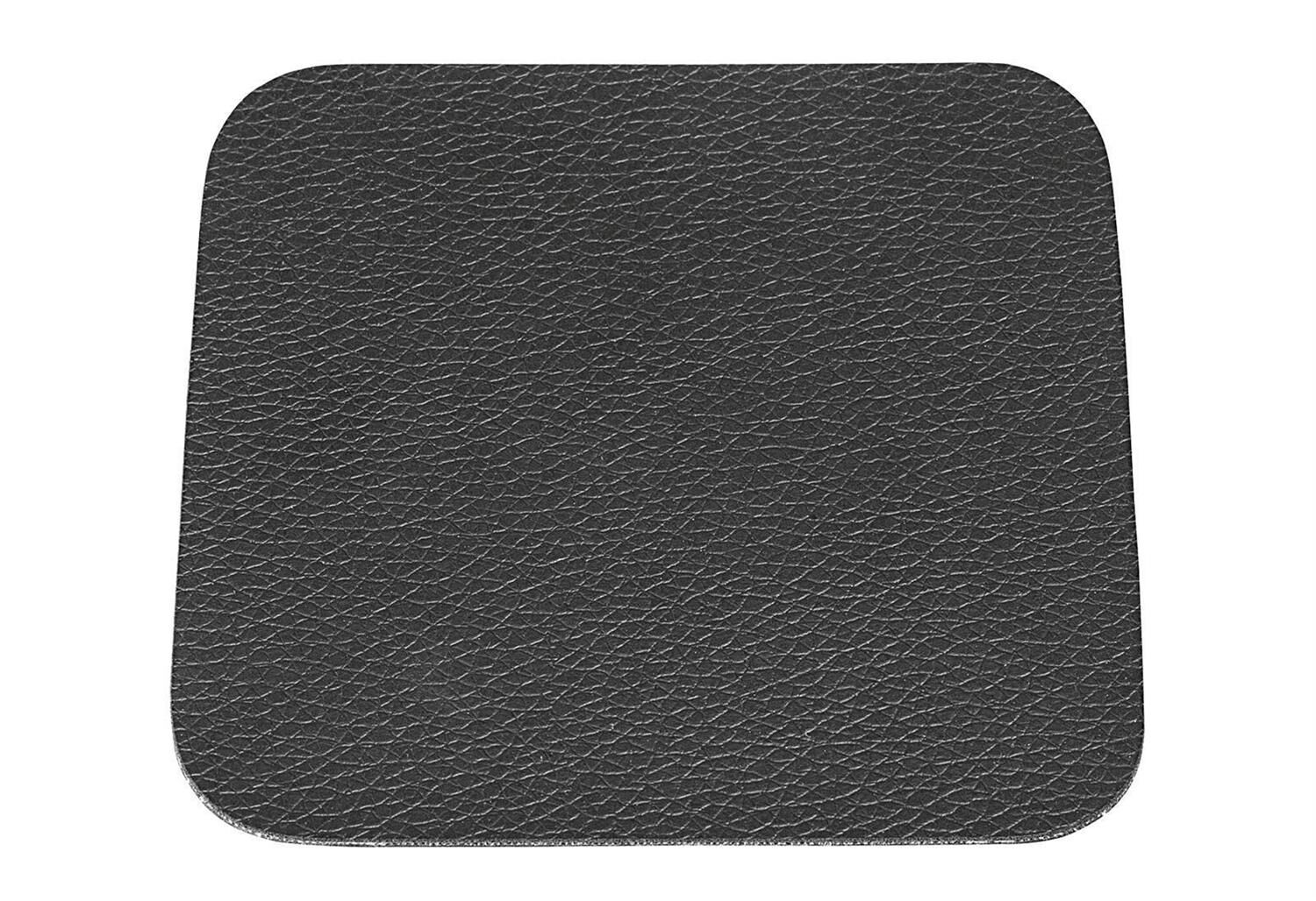 ASA 4er Set Untersetzer, schwarz  10 x 10 cm, leather optic
