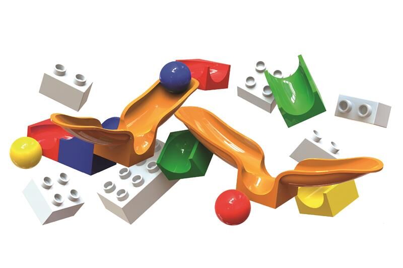 Hubelino Kugelbahn Schwinge 46-Tlg.