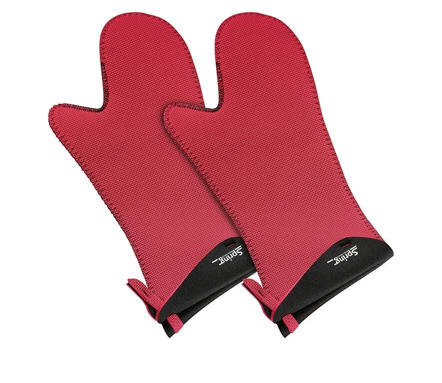 Spring Handschuh lang rot/schwarz 1 Paar Spring Grips