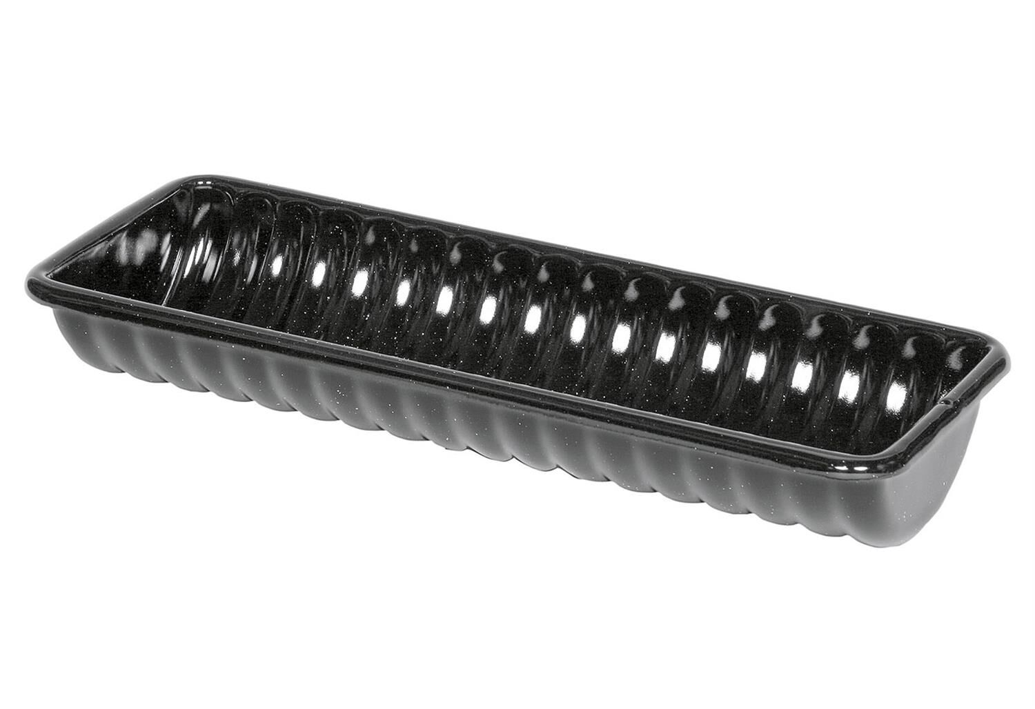 RIESS Rehrückenform 30x10cm schwarz Emaille