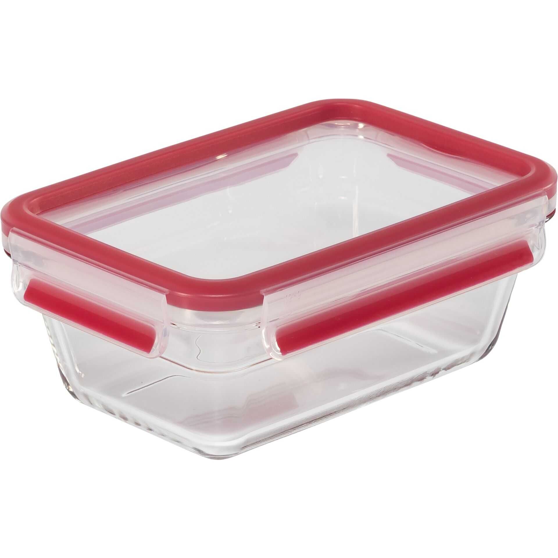 Emsa ClipClose Glass Vorratsdose 850 ml Glas Rot