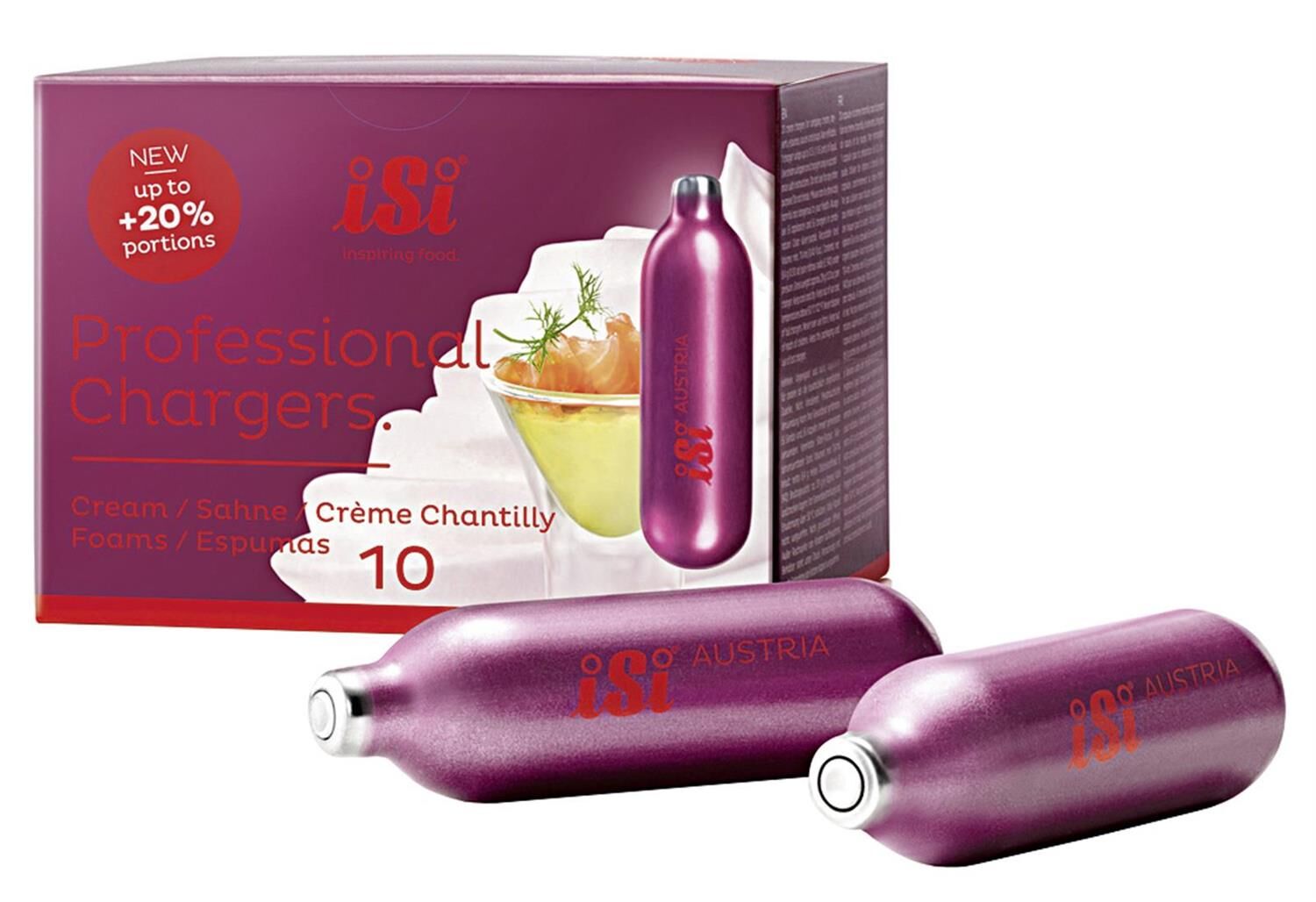 ISI Sahnekapsel Professional Chargers 10er Pack ISI Sahnekapsel Professional Chargers 10er Pack