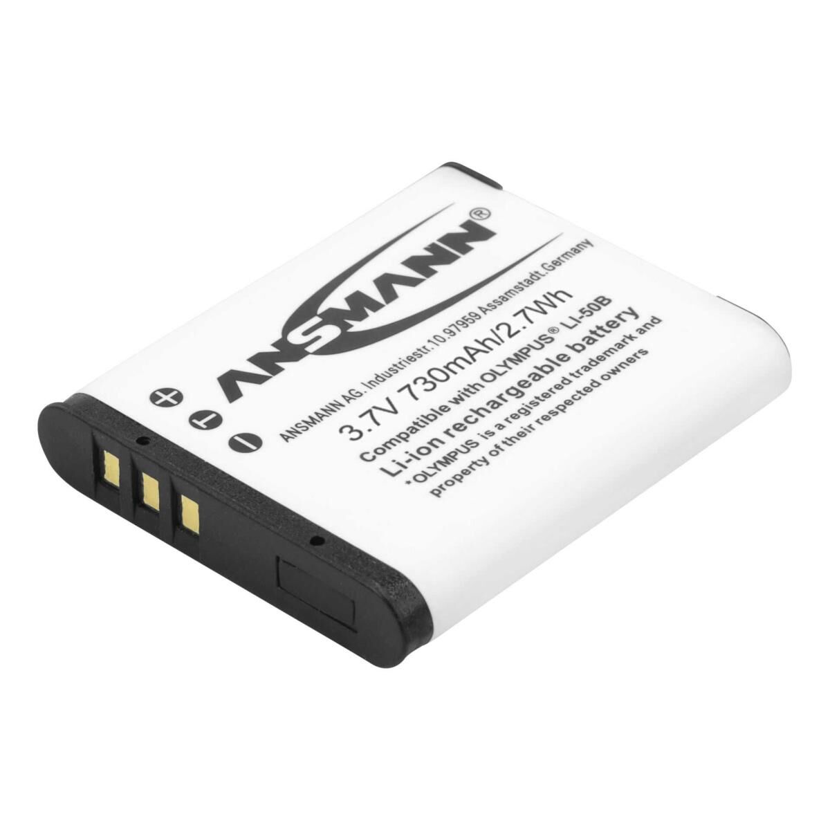 ANSMANN A-Oly LI 50 B - Kamerabatterie - Li-Ion - 770 mAh - für Olympus µ[MJU:] 10XX, 9000, TOUGH-6000, 8000; Stylus 10XX, 9000, Tough 6000, Tough 8000