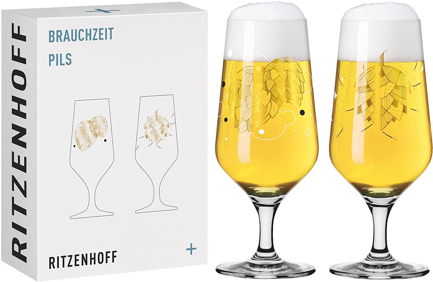 Ritzenhoff Pilsgläser Biergläser 2er Set BRAUCHZEIT01 + 02
