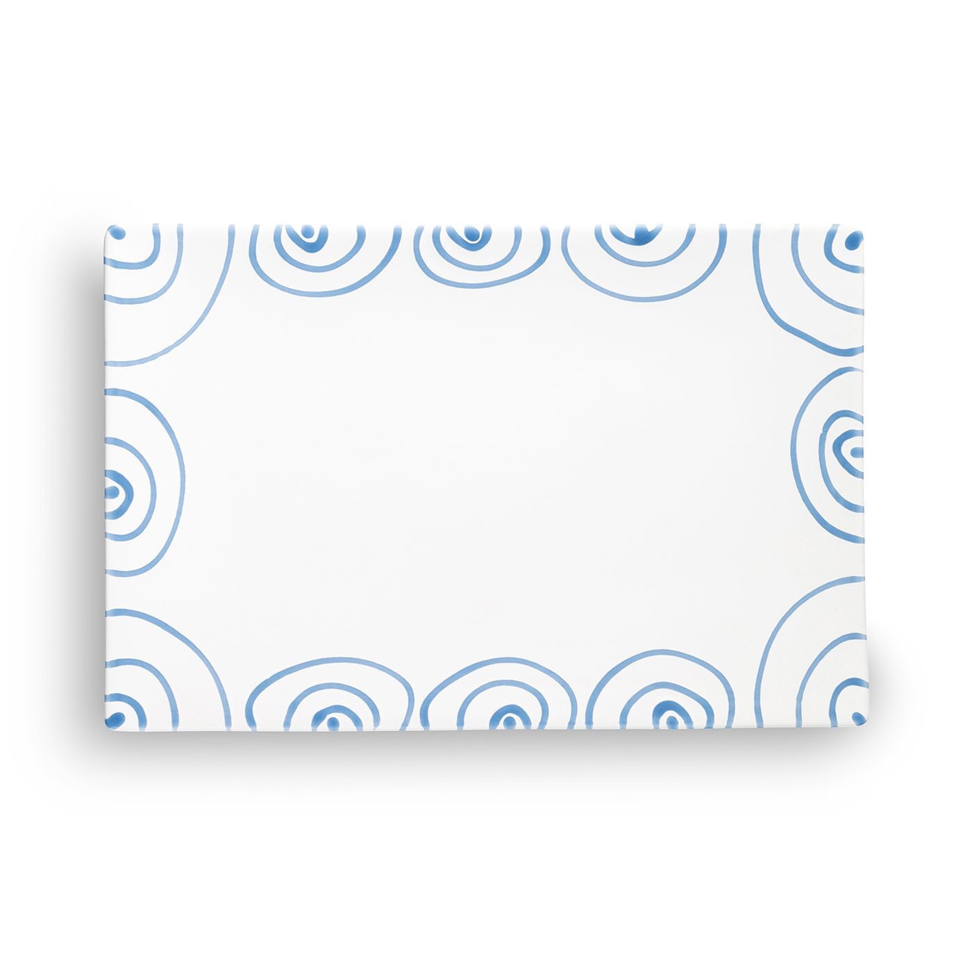 Gmundner Keramik Blaugeflammt, Platte rechteckig (30x20cm)