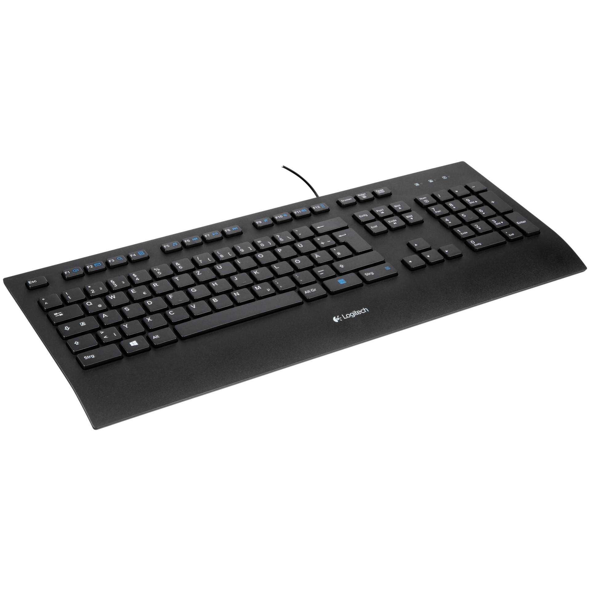 Logitech K280e - Tastatur - USB - Deutsch - Schwarz