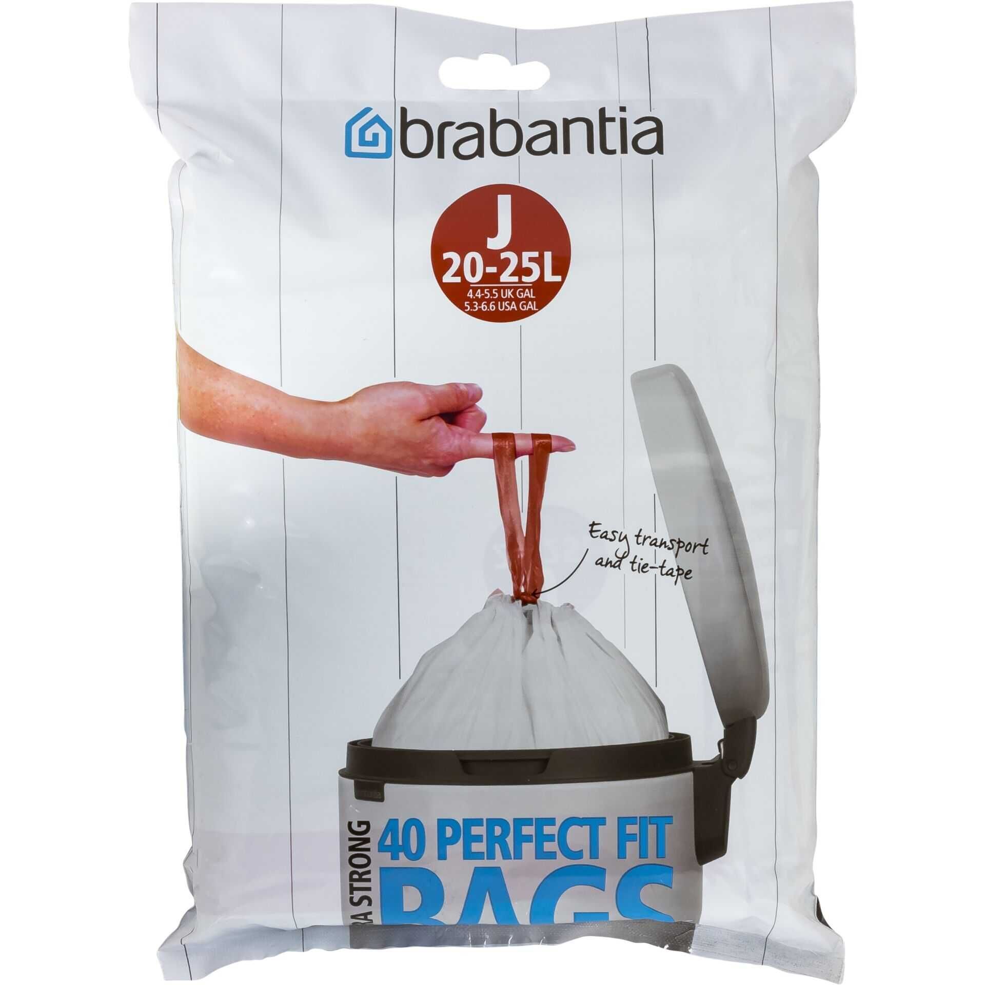 Brabantia PerfectFit Müllbeutel Typ J 20-25 L, 40 Stck