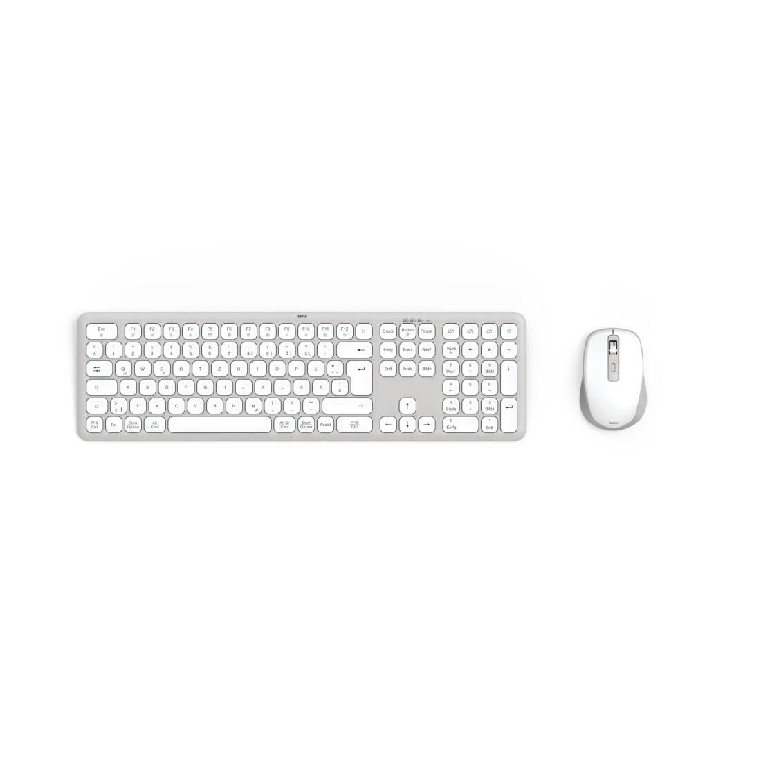 Hama Multi-Device-Tastatur-Maus-Set "WKM-550", kabellos, Funk / BT, WS, QWERTZ DE