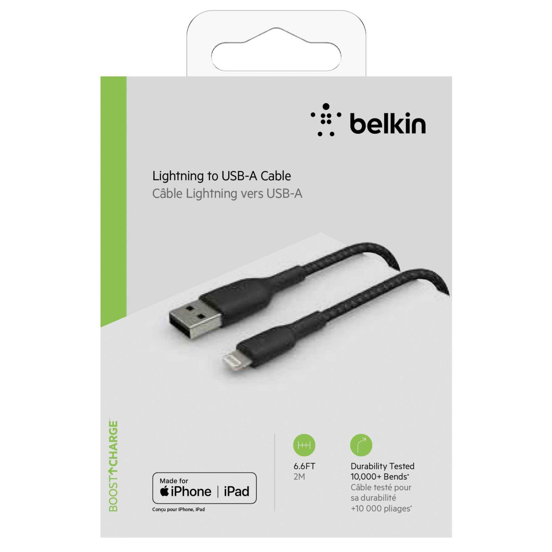 Belkin BOOST CHARGE - Lightning-Kabel - Lightning männlich bis USB männlich - 2 m - Schwarz - für Apple iPad/iPhone/iPod (Lightning)
