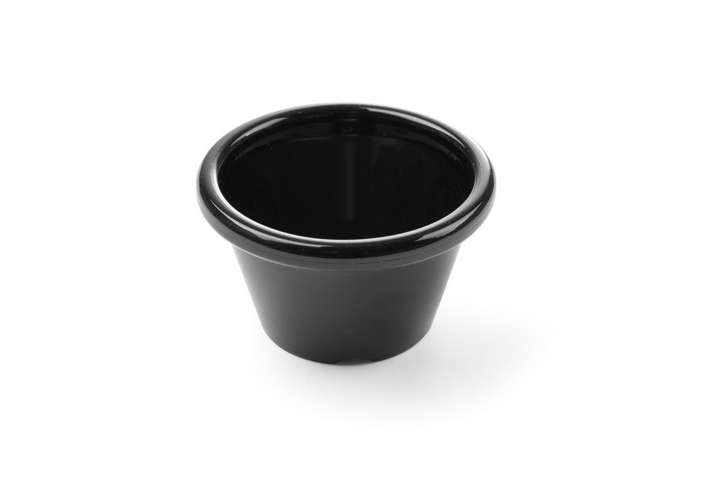 HENDI Auflaufförmchen - 12 Stk., 0,045L, Schwarz, 12 Stk., ⌀60x(H)35mm