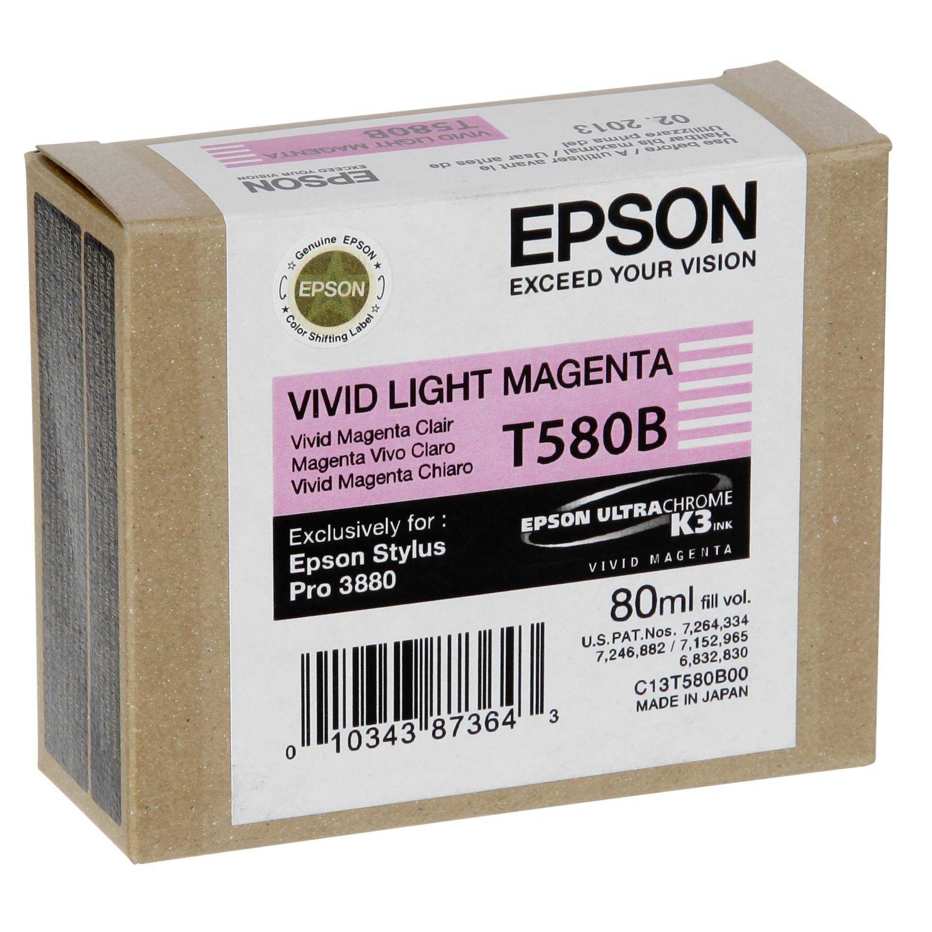 Epson - 80 ml - Vivid Light Magenta - Original - Tintenpatrone - für Stylus Pro 3880, Pro 3880 Mirage Edition, Pro 3880 Signature Worthy Edition