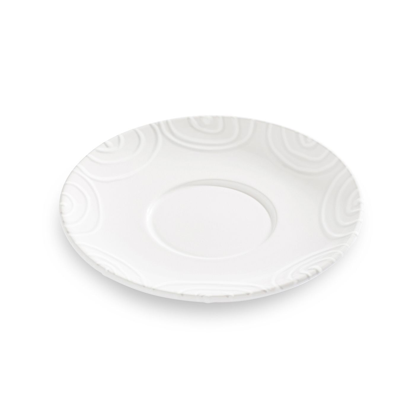 Gmundner Keramik Weißgeflammt, Unterteller Teetasse Maxima (Ø18cm)