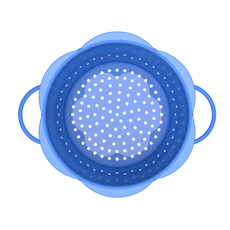 Kochblume Faltsieb M blau