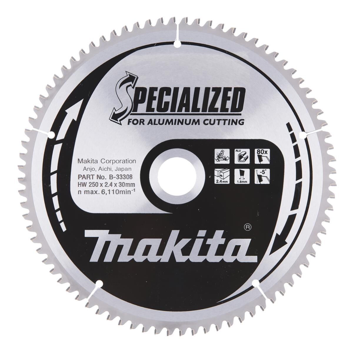 Makita HM-Kreissägeblatt TCT Spezial TCT • 250 x 30 mm • 80 Zähne • Alu