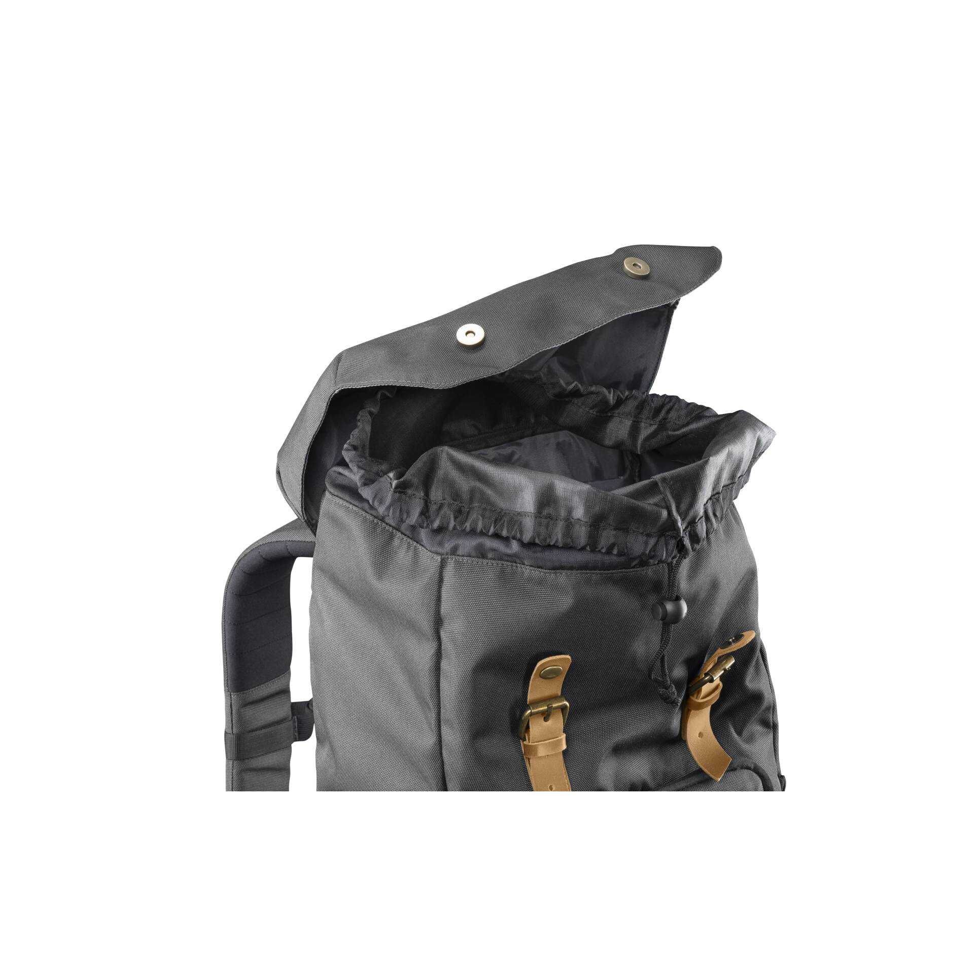 mantona Luis - Rucksack für Kamera - Nylon, Leder - Schwarz - 14"