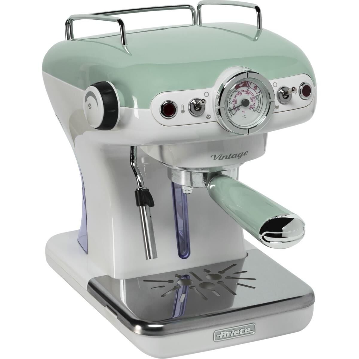 Ariete 1389 Vintage - Kaffeemaschine mit Cappuccinatore - 15 bar - grün