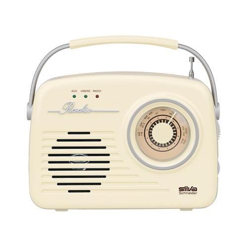 SILVA SCHNEIDER Radio 20W FM USB SD-Speicherkarte beige MONO 1965 BEIGE