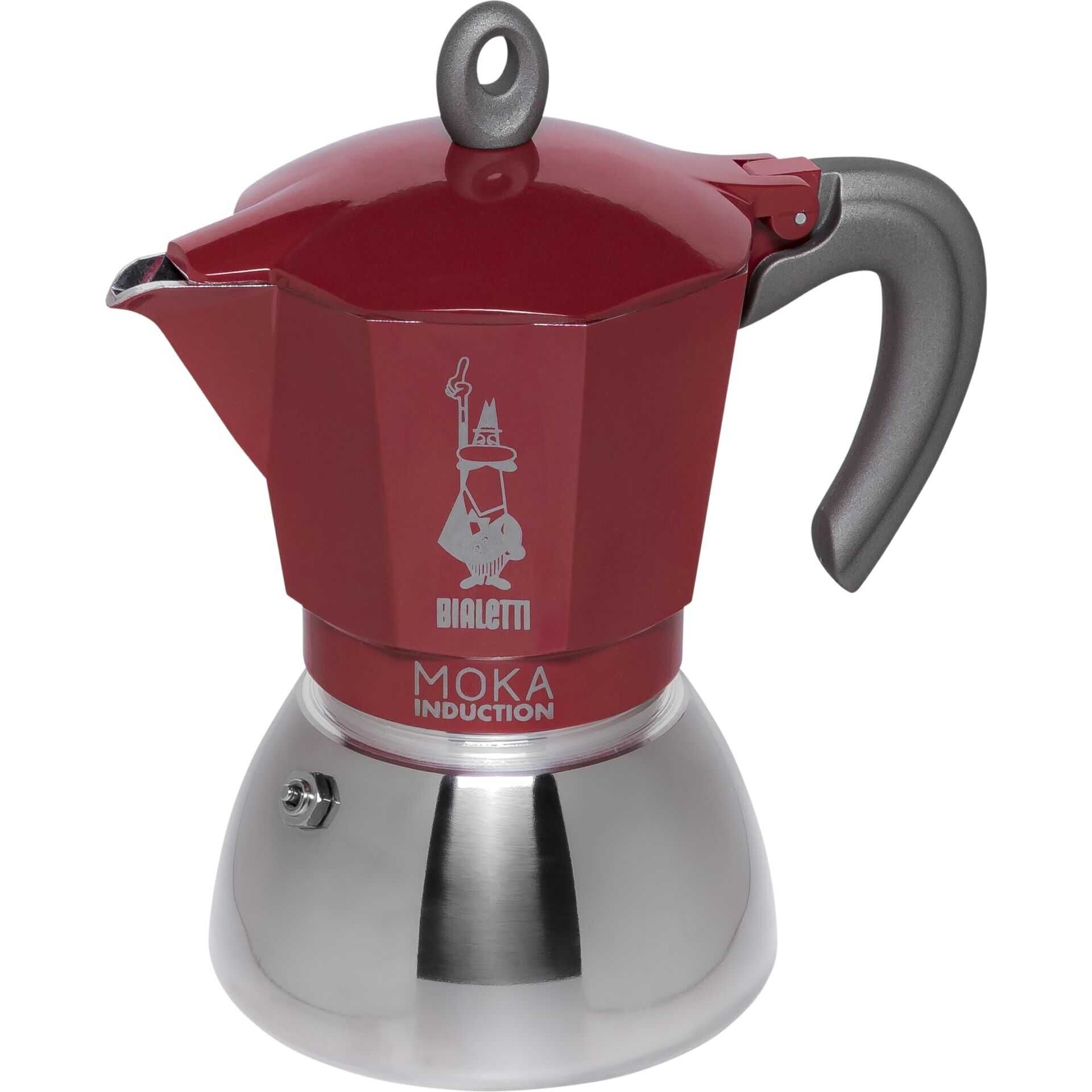BIALETTI Espressokocher New Moka Induction 6 Tassen rot