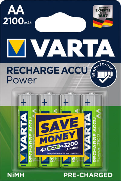 Varta HR6 Akku Mignon 2100mAh 4-er Blister / ready to use