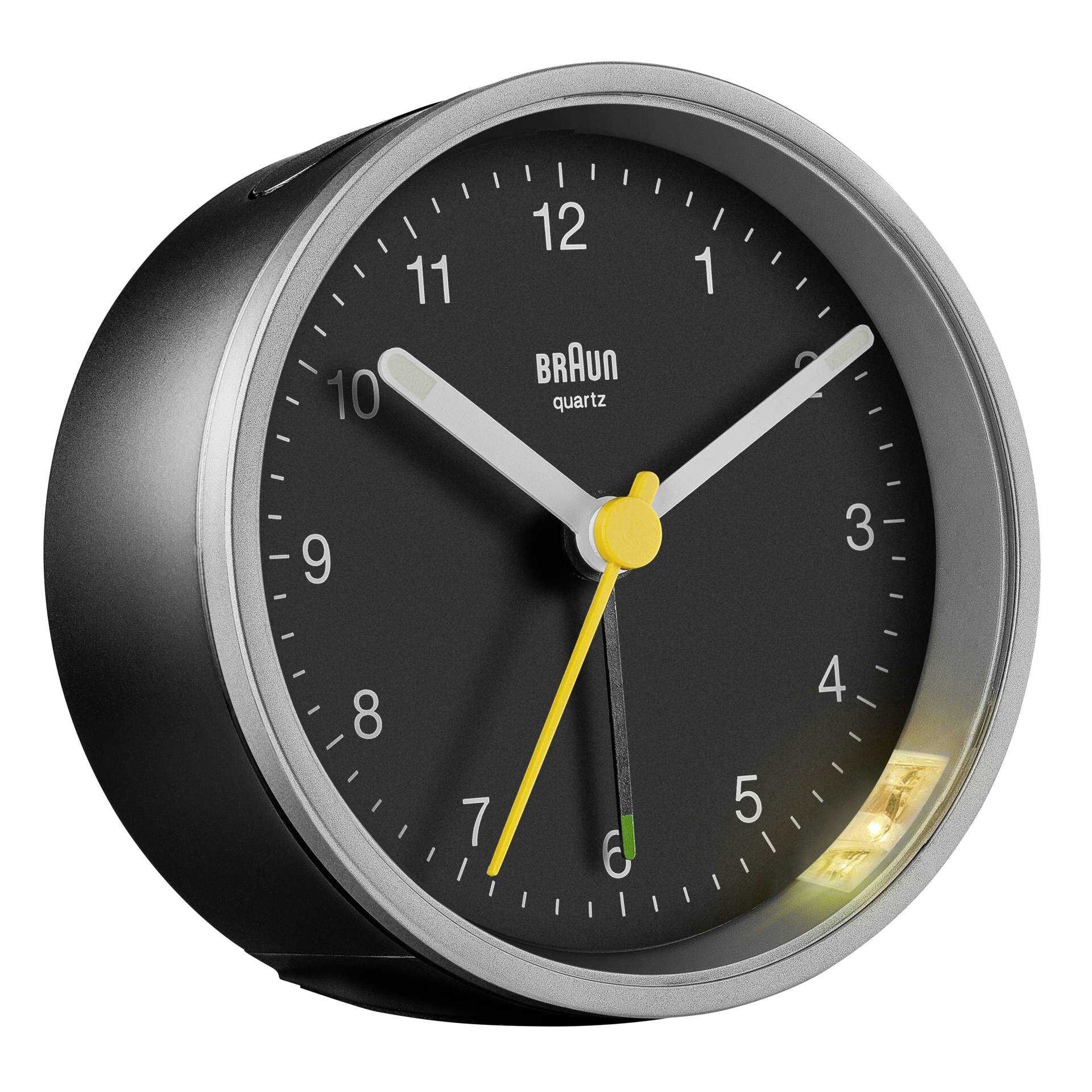 Braun BC 12 SB Quarzwecker silber-schwarz