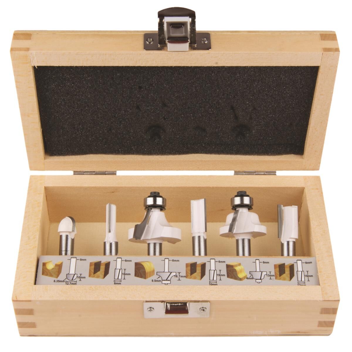 Makita Fräser-Set 6 tlg. 8 mm • 5 Stück