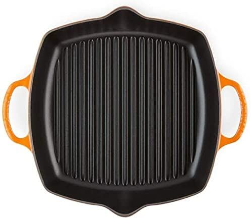 Le Creuset GRILLPFANNE QUADRATISCH 2 GRIFFE SIG 30 CM OFENROT
