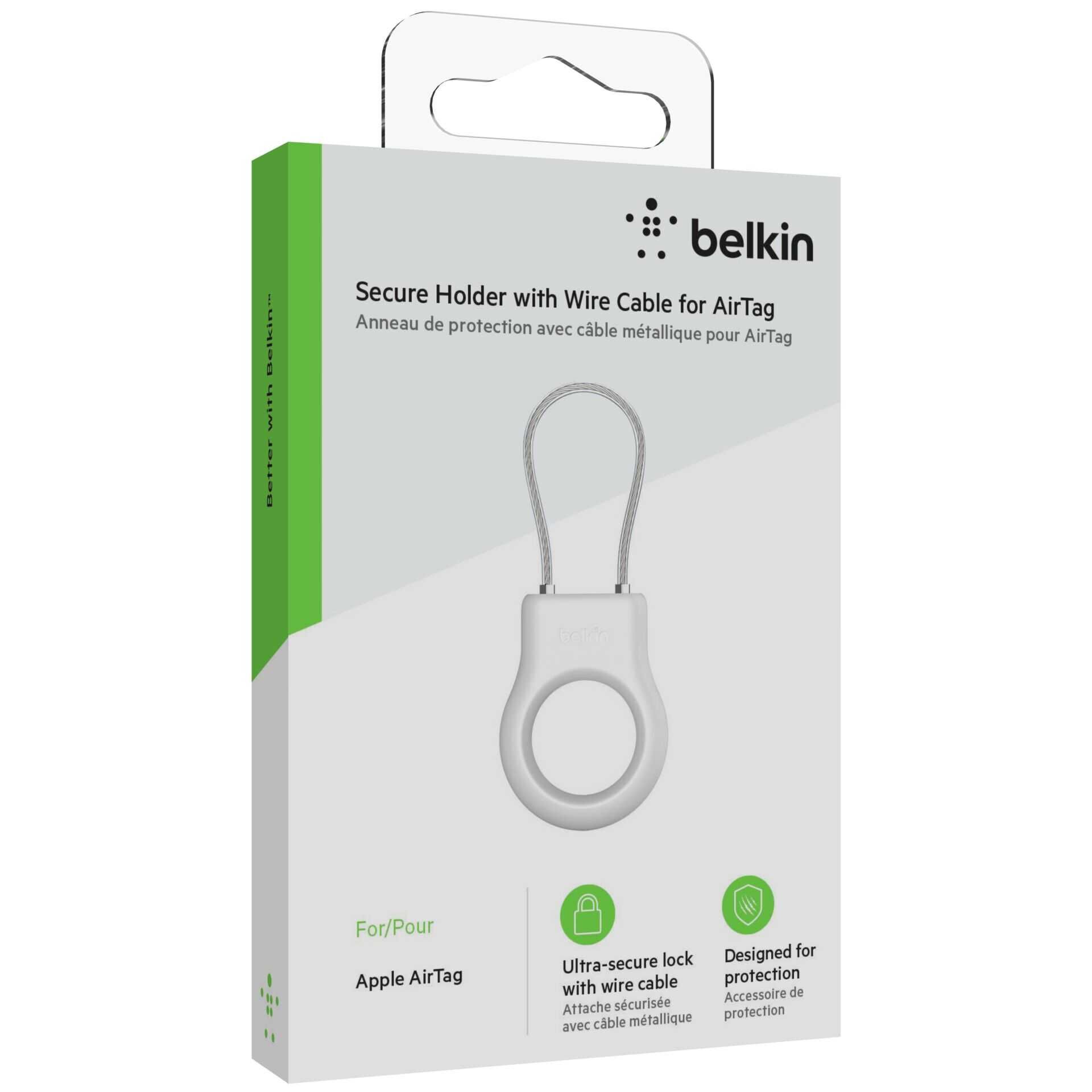 Belkin - Tasche für Airtag - weiß - für Apple AirTag