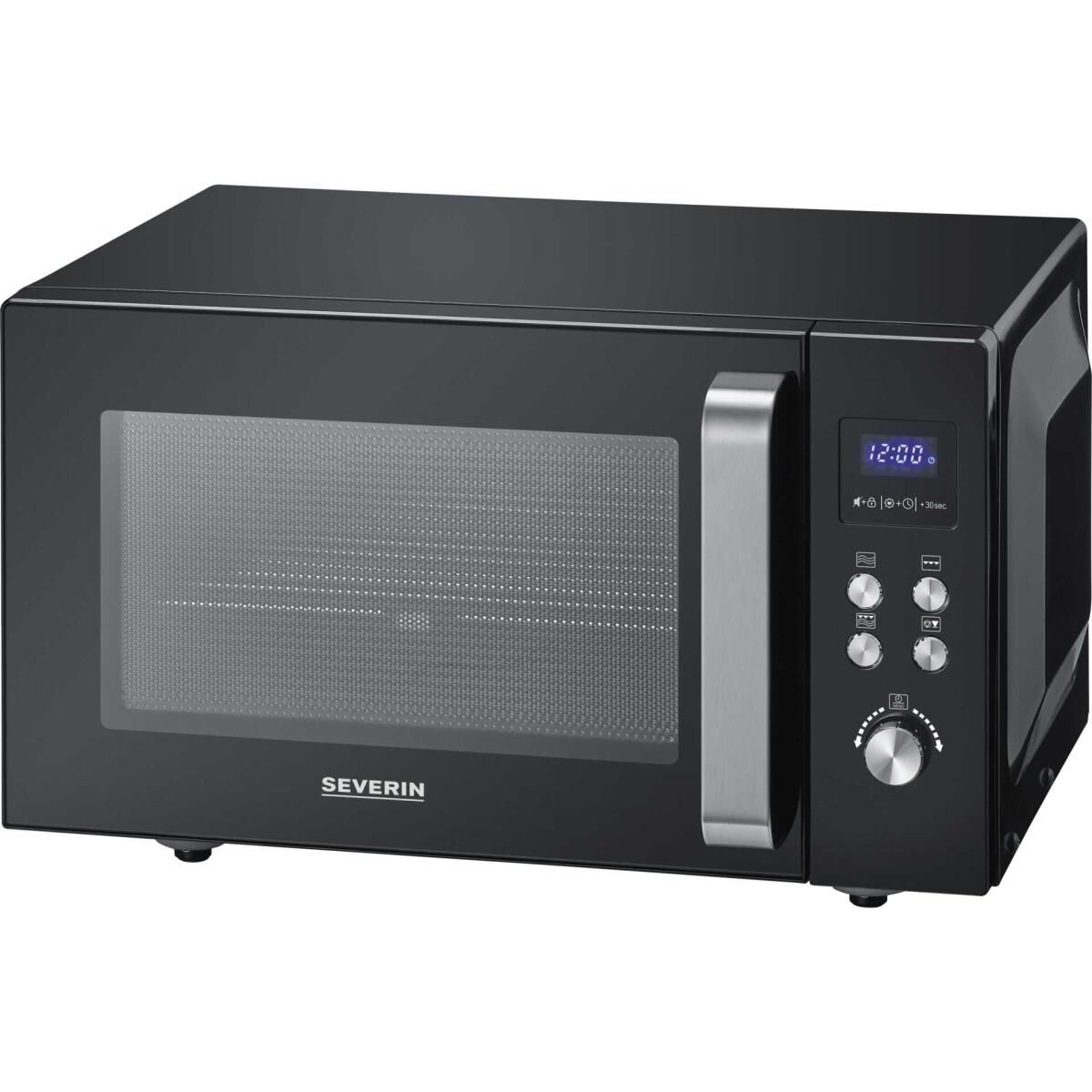 SEVERIN MW 7763 - Mikrowellenofen mit Grill - freistehend - 25 Liter - 900 W - Black/Stainless Steel