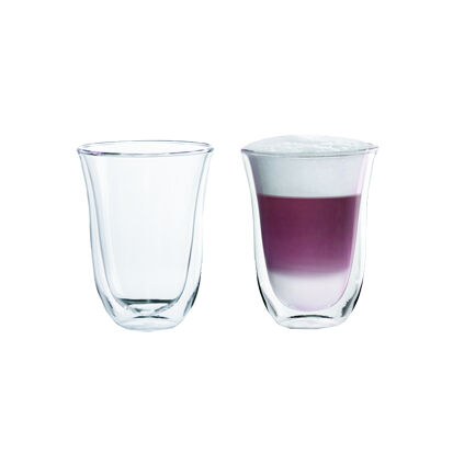 DELONGHI Macchiatogläser doppelwandige Latte Macchiato Thermogläser 220 ml 2er Set