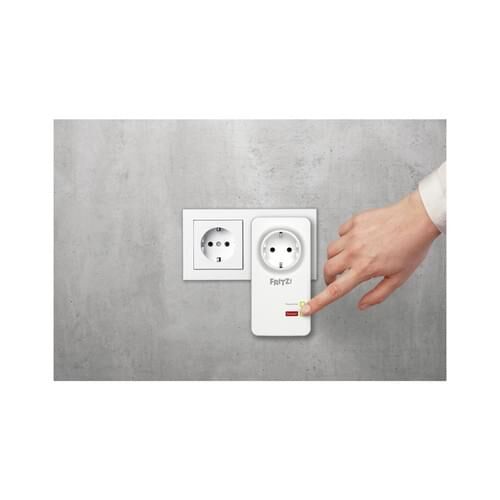 AVM FRITZ!Powerline 1220E - Powerline Adapterkit - GigE, HomePlug AV (HPAV) 2.0, IEEE 1901 - an Wandsteckdose anschließbar