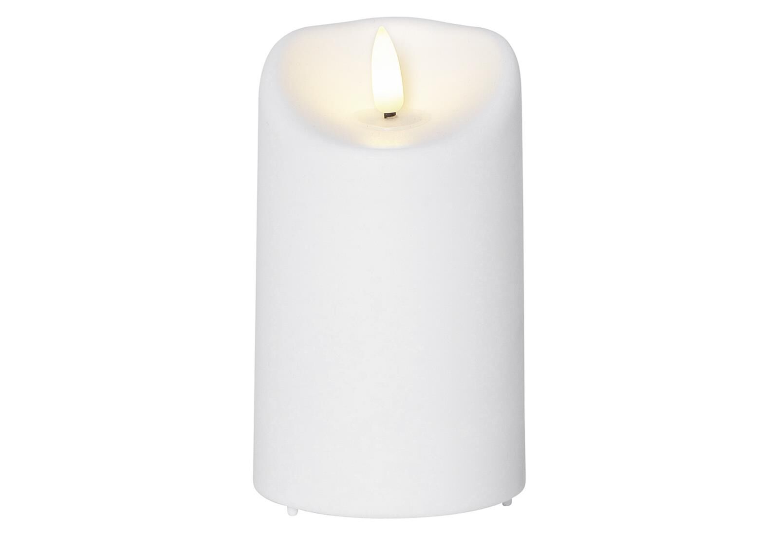 BEST SEASON LED Kerze Outdoor Flamme 13x7,5cm weiß