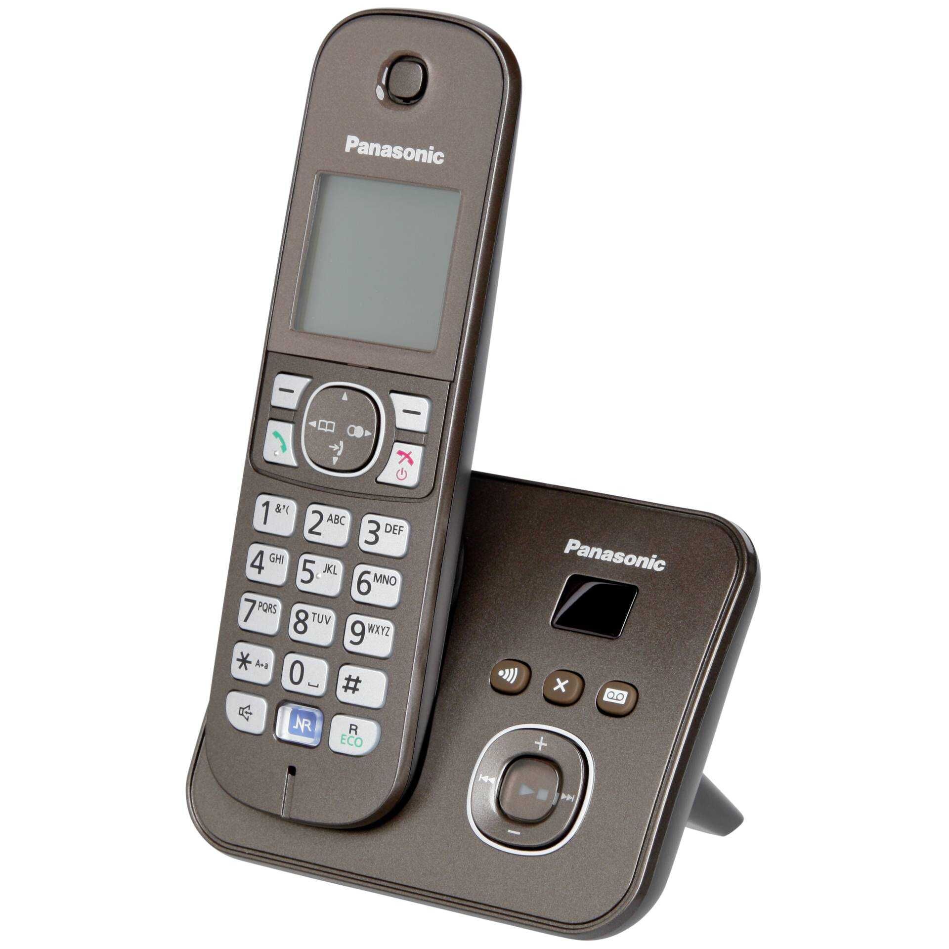 Panasonic KX-TG6821 - Schnurlostelefon - Anrufbeantworter mit Rufnummernanzeige - DECT - Mokkabraun