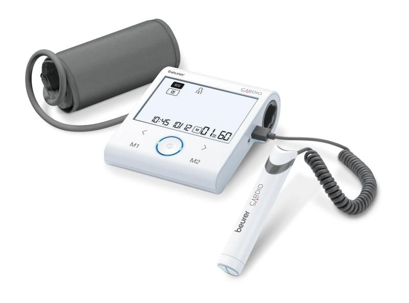 BEURER Blutdruckmessgerät f. Oberarm 2x60Sp. XL-LCD Bluet.EKG-Funk. ws BM 96