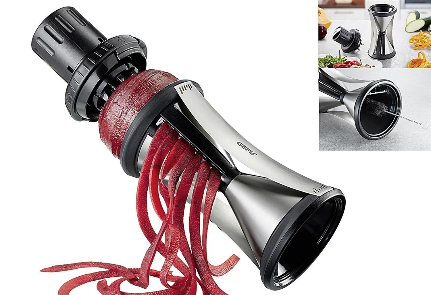 GEFU Spiralschneider SPIRELLI XL inkl. Reinigungsbürste