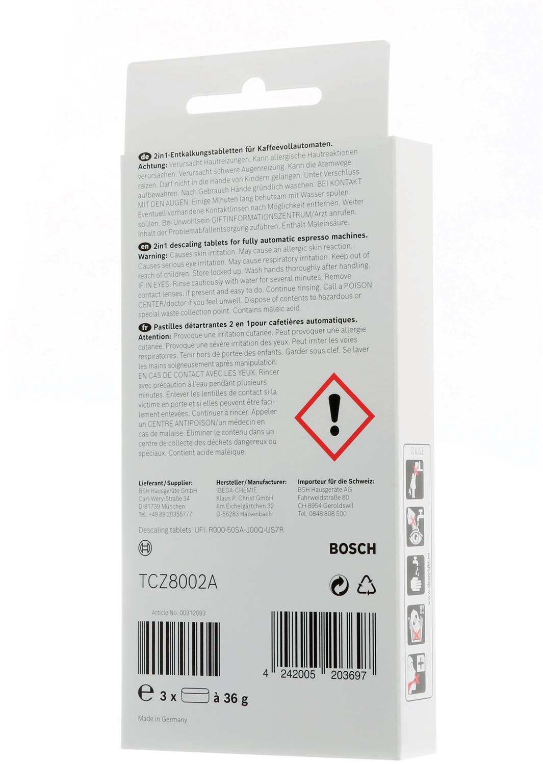 Bosch Entkalkungstabletten, TCZ8002A