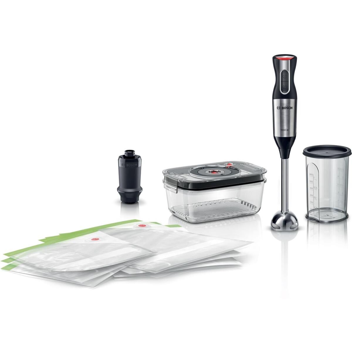 Bosch ErgoMixx Style MS6CM61V2 - Handmixer - 1000 W - Edelstahl/Schwarz