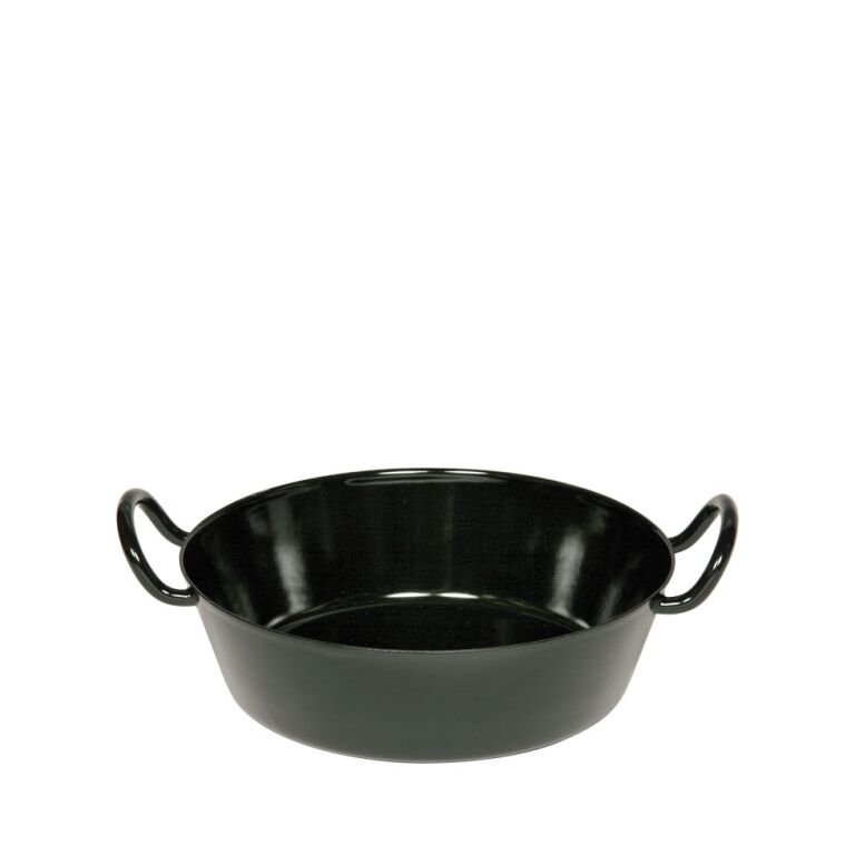 Riess Schnitzelpfanne Ø16cm 0,6L Schwarz Emaille