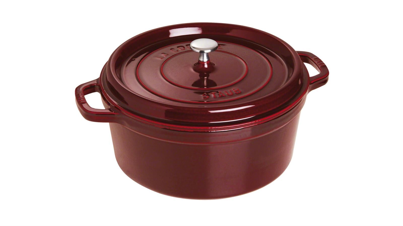 Staub Cocotte Gusseisen Fr, rund, 28 cm, Grenadine
