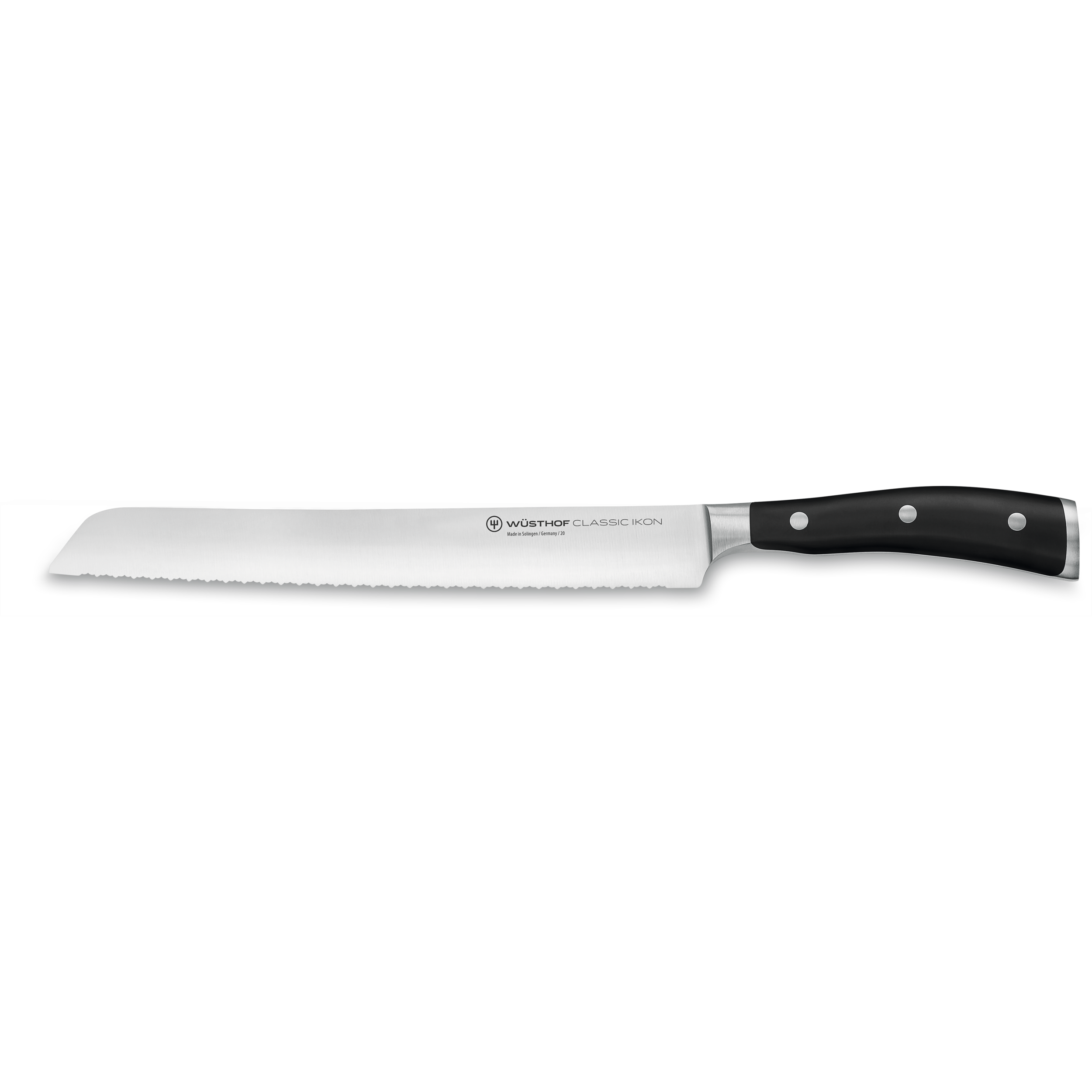 Wüsthof Classic Ikon Brotmesser mit Präzisions-Doppelwelle 23 cm