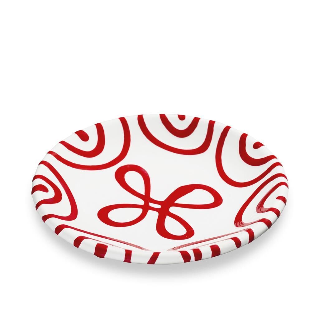 Gmundner Keramik Rotgeflammt, Unterteller Cappuccino (Ø 14cm)