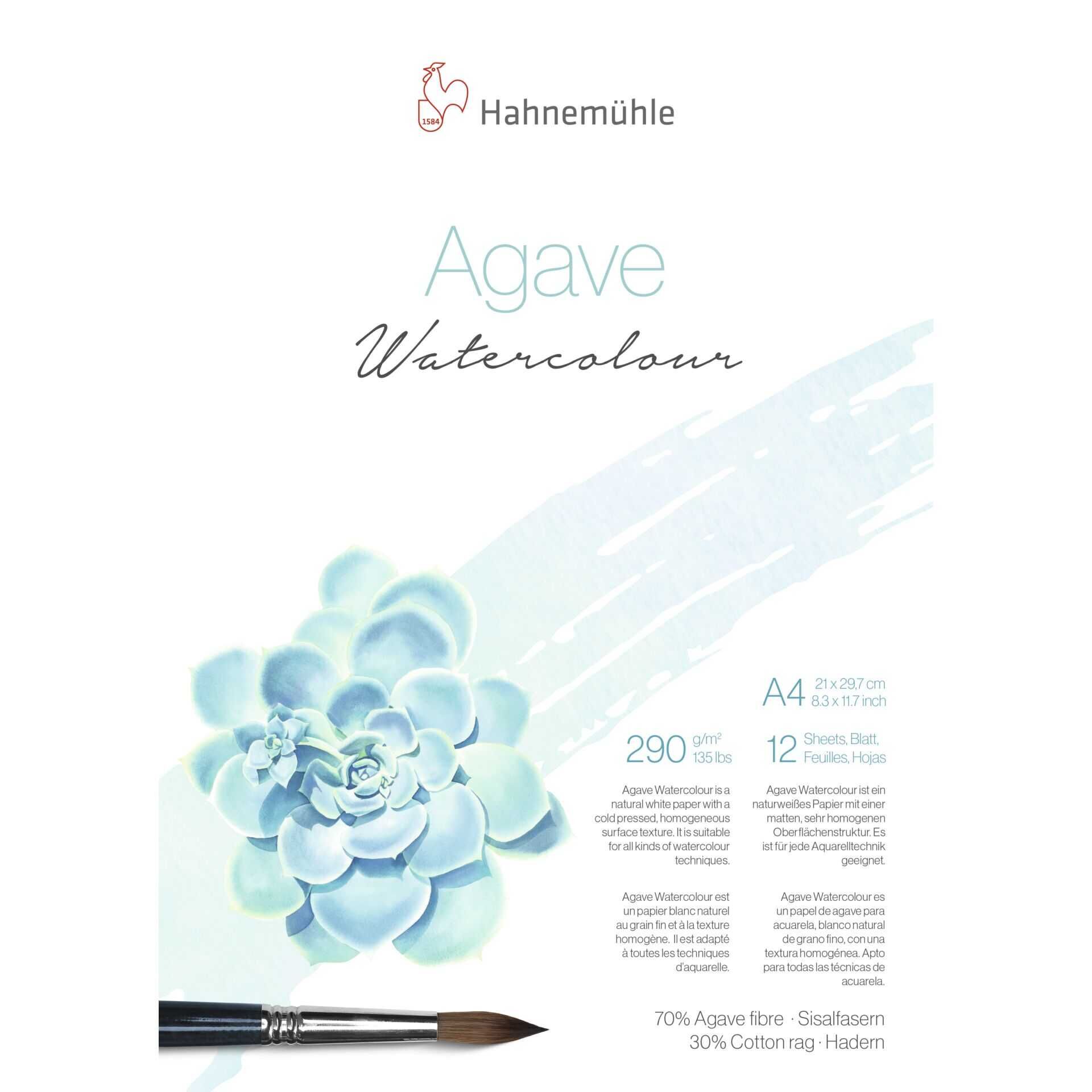 Hahnemühle Agave Watercolour A 4 12 Blatt 290 g