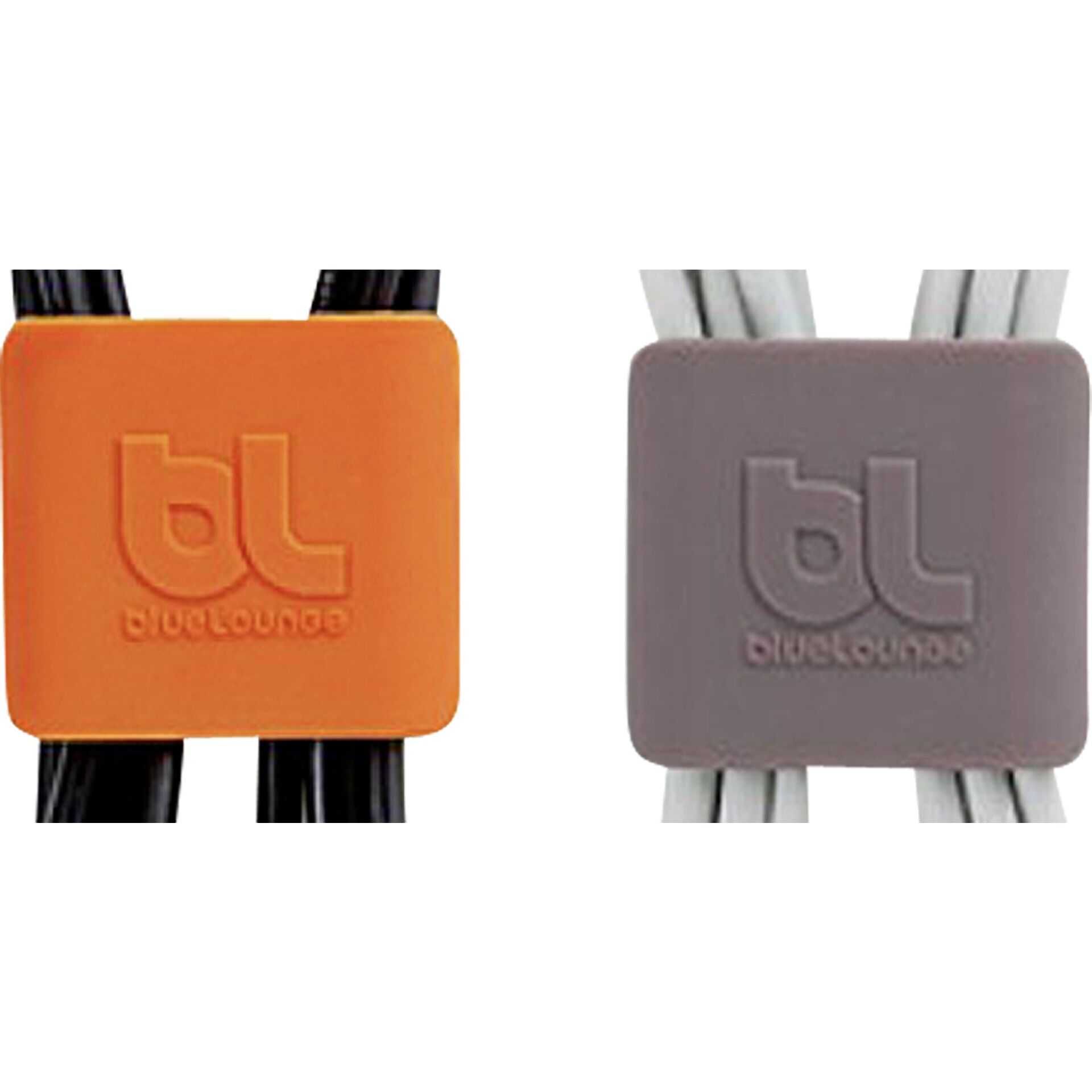 Bluelounge CableClip Medium, Dark Grey  Orange