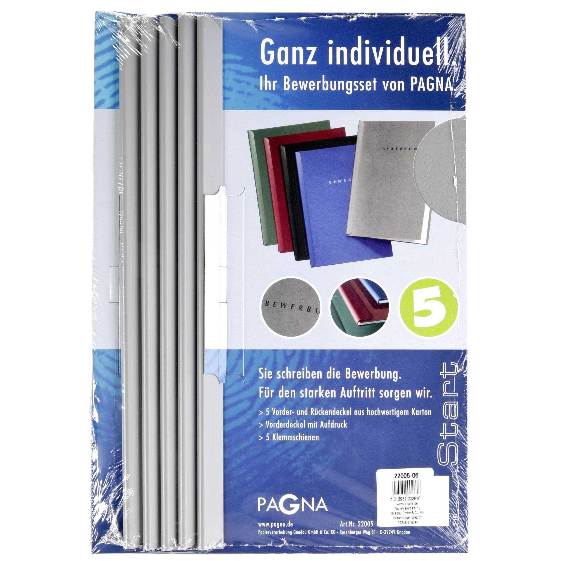 Pagna Basic Start - Klemmleistenordner - Grau (Packung mit 5)