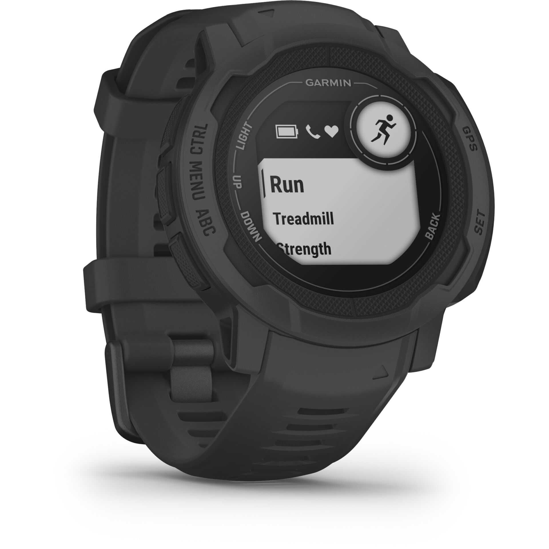 Garmin Instinct 2 - 45 mm - Carbon-Schwarz - Sportuhr mit Band - Silikon - Handgelenkgröße: 135-230 mm