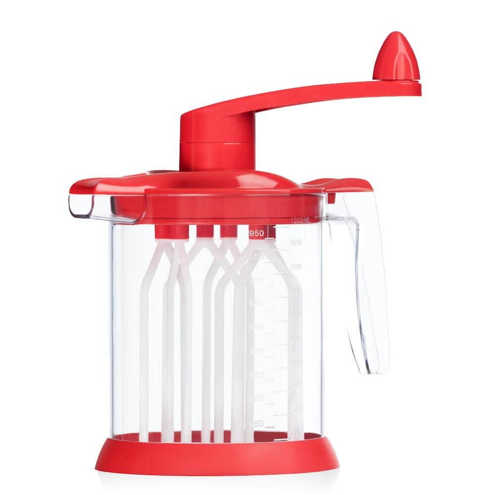 Kelomat Rührchef Handmixer ohne Strom Gefäss mit Trichter und Messskala