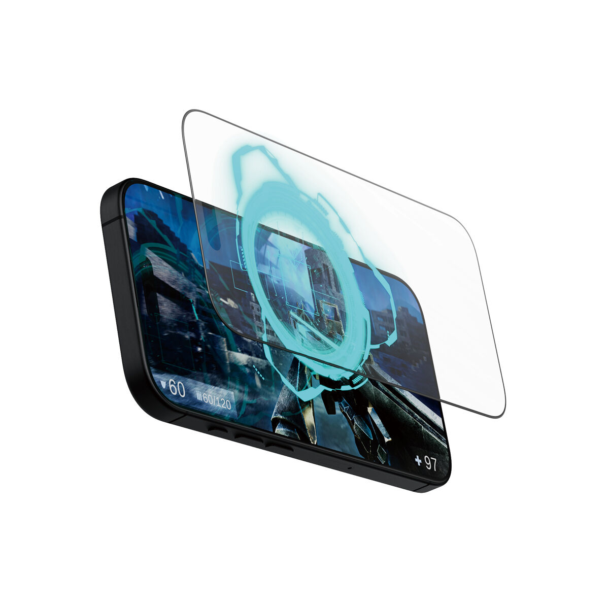 PanzerGlass ® Gaming Displayschutz iPhone 16 Pro | Ultra-Wide Fit, Apple, Apple - iPhone 16 Pro, Trockene Anwendung, Kratzresistent, Schockresistent, Transparent, 1 Stück(e)