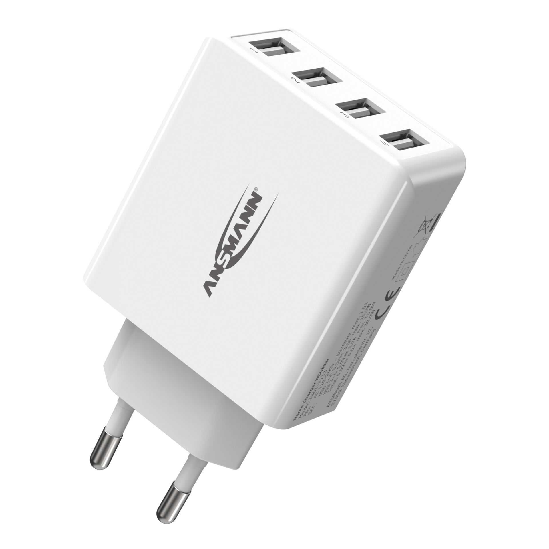 ANSMANN USB Charger               wh 5V DC/3000mA/30W/4xUSB