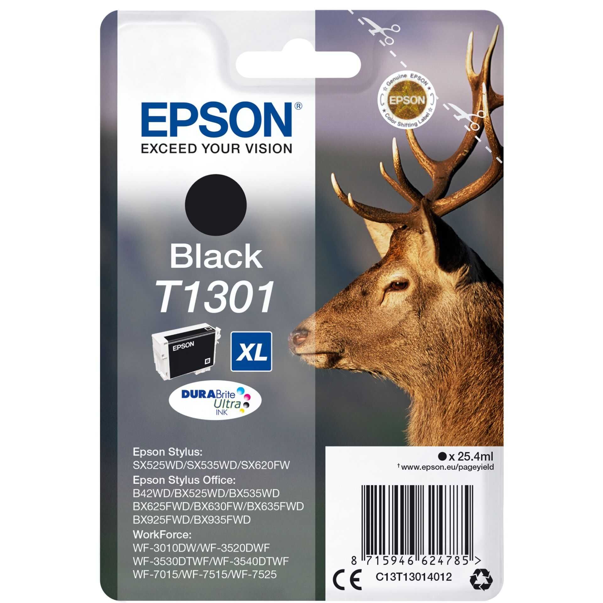Epson T1301 - 25.4 ml - Größe XL - Schwarz - original - Blisterverpackung